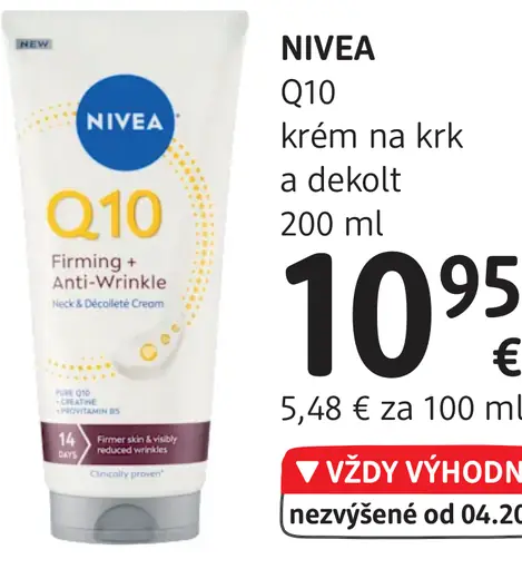 Nivea Q10 Spevňujúci krém na krk a dekolt