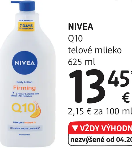 Nivea Q10 Spevňujúce telové mlieko