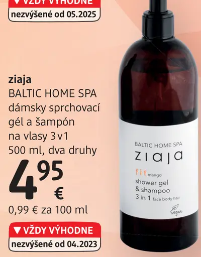 Ziaja BALTIC HOME SPA dámsky sprchovací gél a šampón na vlasy 3v1