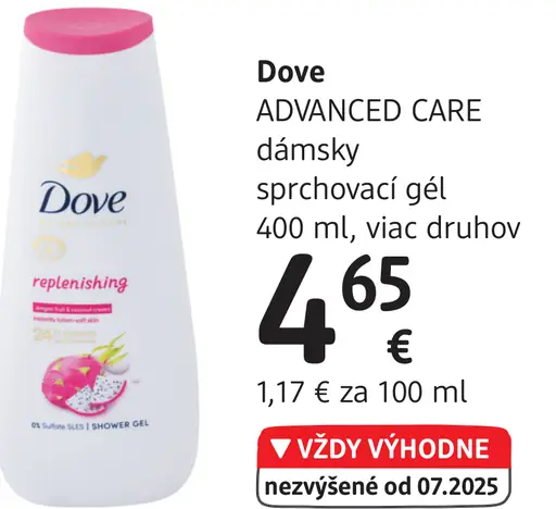 Dove Advanced Care dámsky sprchovací gél