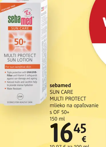 Sebamed SUN CARE MULTI PROTECT mlieko na opaľovanie s OF 50+