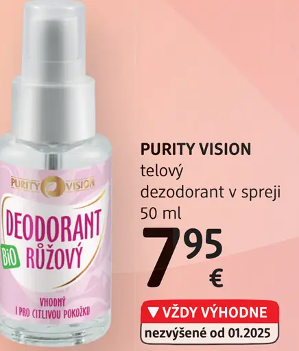 Purity Vision telový dezodorant v spreji
