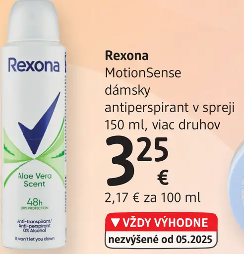 Rexona MotionSense dámsky antiperspirant v spreji