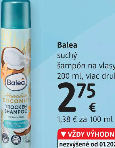 Balea Sensitive penový suchý šampón na vlasy
