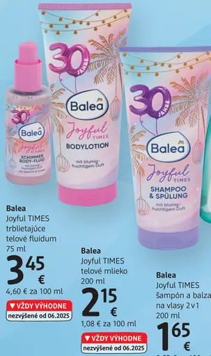 Balea Joyful TIMES trblietajúce telové fluidum