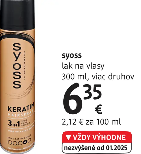Syoss lak na vlasy Keratin