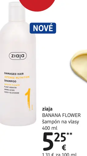 Ziaja Banana Flower šampón na vlasy