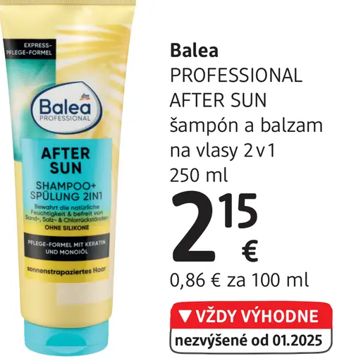 Balea Professional After Sun šampón a balzam na vlasy