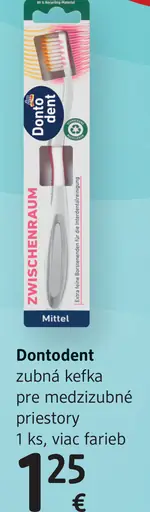 Dontodent zubná kefka pre medzizubné priestory