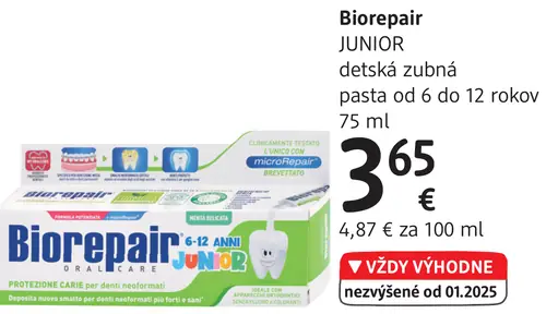 Biorepair JUNIOR detská zubná pasta