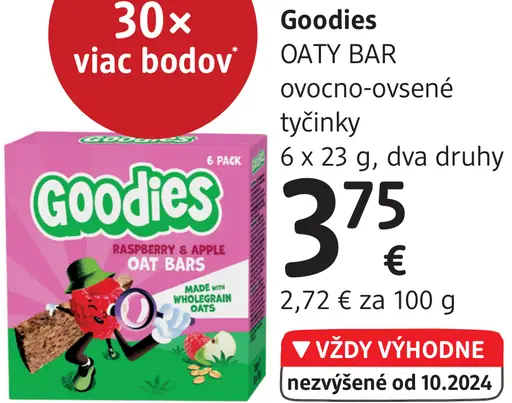 Goodies OATY BAR ovocno-ovsenné tyčinky
