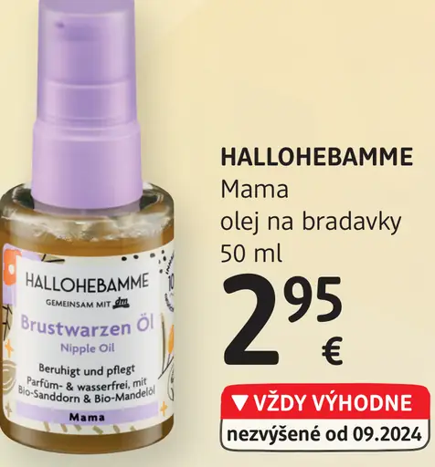 HALLOHEBAMME Olej na bradavky