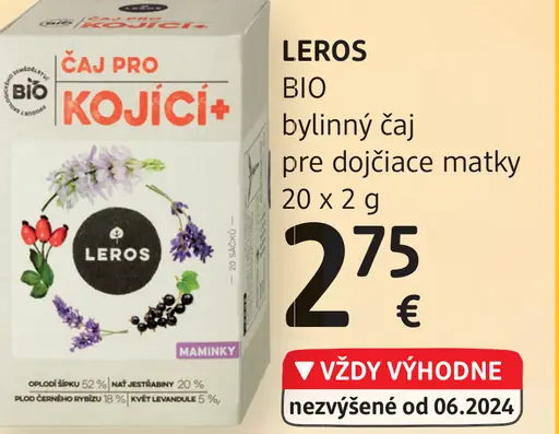 LEROS BIO bylinný čaj pre dojčiace matky
