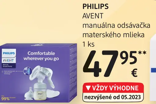 PHILIPS manuálna odsávačka materského mlieka