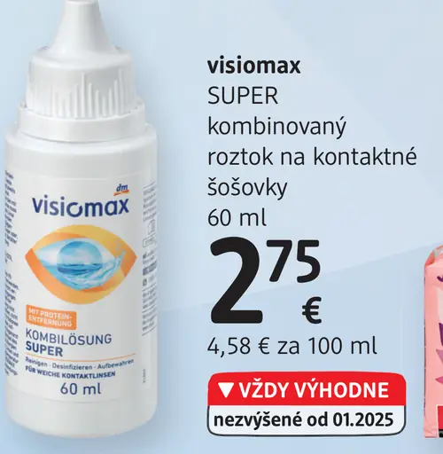 Visiomax Super kombinovaný roztok na kontaktné šošovky