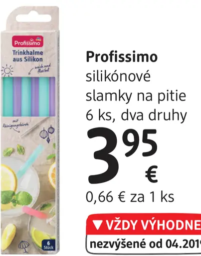 Profissimo silikónové slamky na pitie