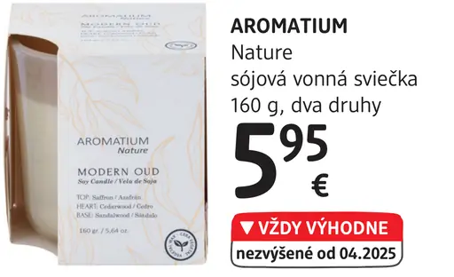 Aromatium Nature sójová vonná sviečka