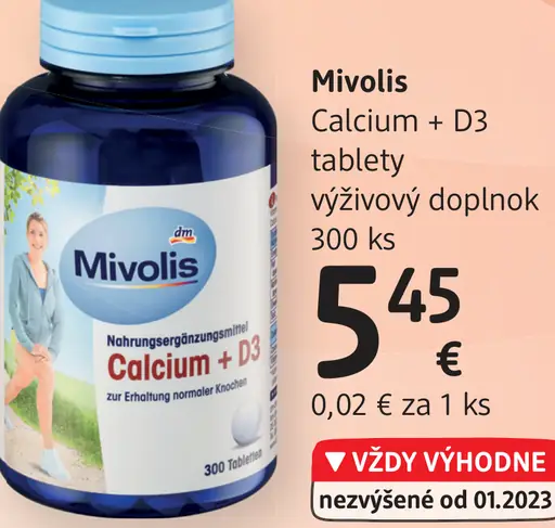 Mivolis Calcium + D3 tablety