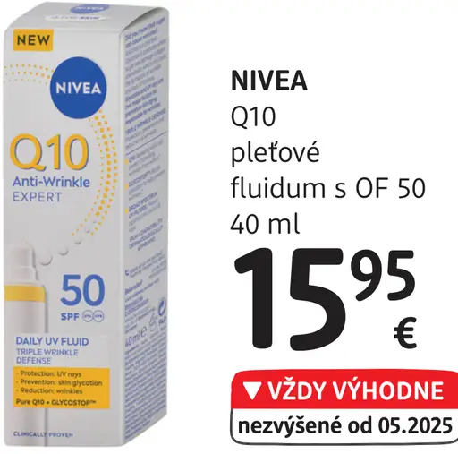 NIVEA Q10 pleťové fluidum s OF 50