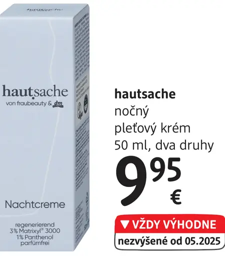 Hautsache nočný pleťový krém