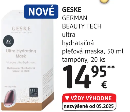 GESKE GERMAN BEAUTY TECH ultra hydratačná pleťová maska