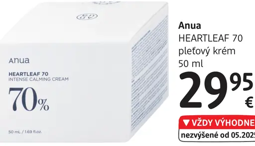 Anua HEARTLEAF 70 pleťový krém