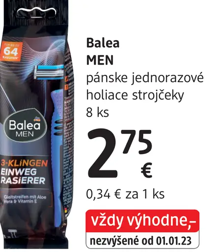 Balea Men jednorazové holiace strojčeky