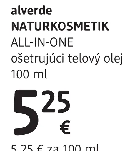 Alverde Naturokosmetik All-in-One ošetrujúci telový olej
