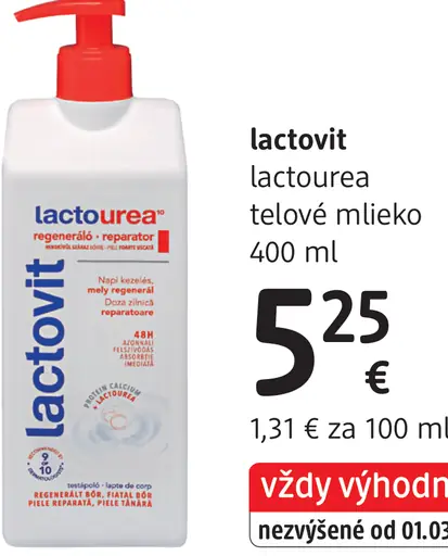 Lactovit Vyživujúce telové mlieko