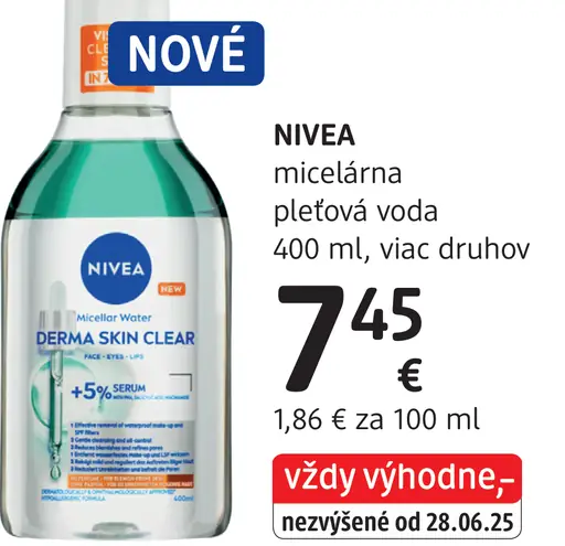 Nivea pleťová micelárna voda