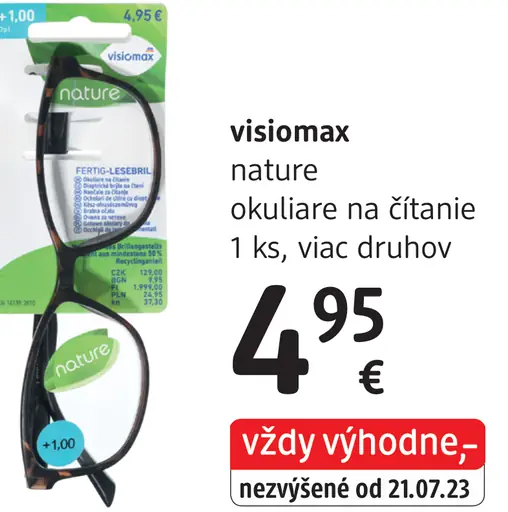 Visiomax nature okuliare na čítanie