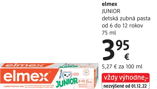 Elmex Junior detská zubná pasta