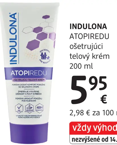 Indulona Atopiredu ošetrujúci telový krém