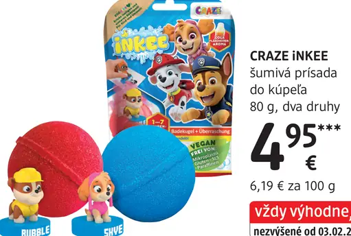 CRAZE INKEE šumivá prísada do kúpeľa