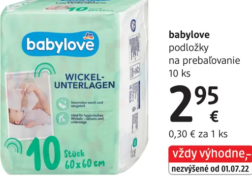 Babylove podložky na prebaľovanie