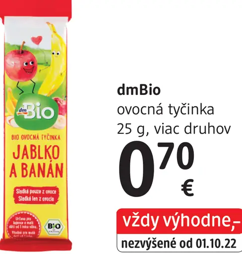 DmBio ovocná tyčinka