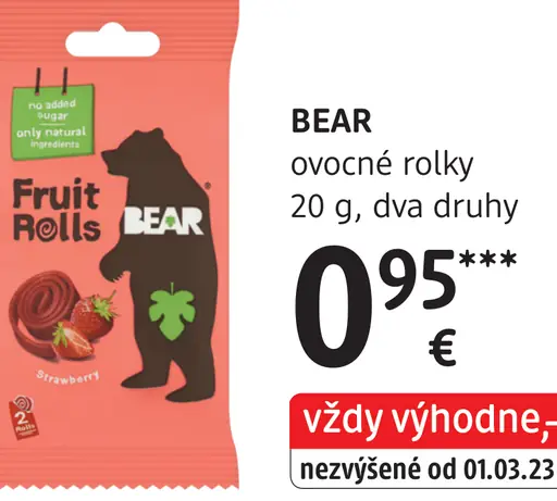 BEAR ovocné rolky