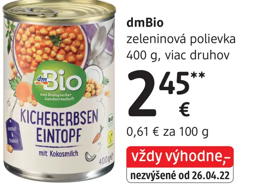 DmBio zeleninová polievka