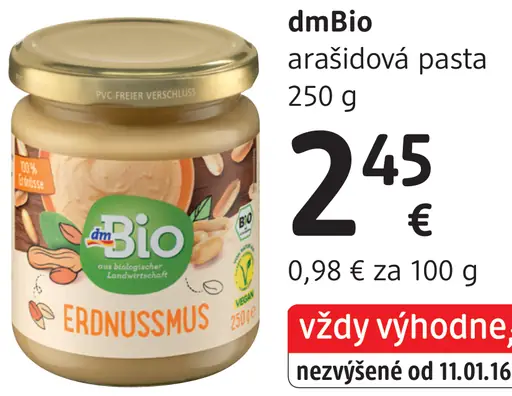 DmBio arašidová pasta