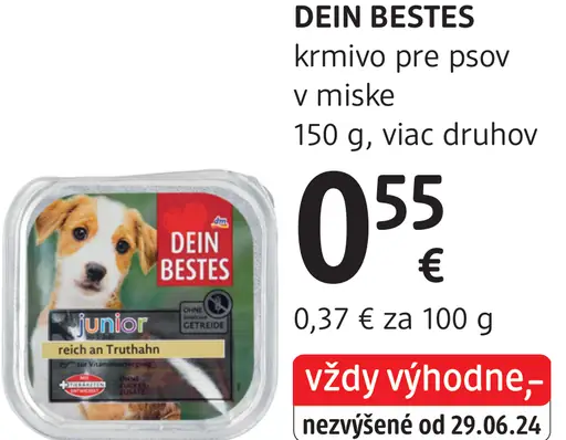 Dein Bestes krmivo pre psov v miske