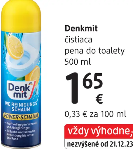 Denkmit čistiaca pena do toalety
