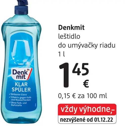 Denkmit leštidlo do umývačky riadu