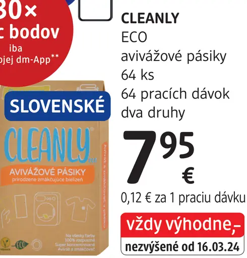 Cleanly Eco avivážové pásiky