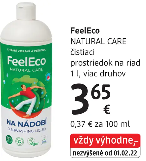 FeelEco Natural Care čistiaci prostriedok na riad