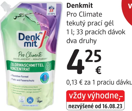 Denkmit Pro Climate tekutý prací gél