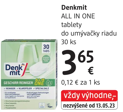Denkmit ALL IN ONE tablety do umývačky riadu
