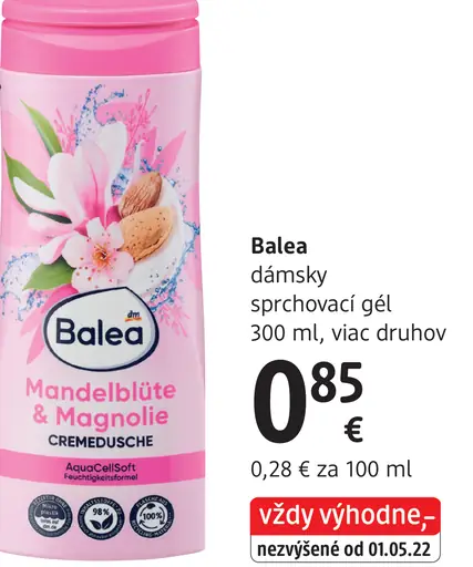 Balea dámsky sprchovací gél Mandelblüte & Magnolie