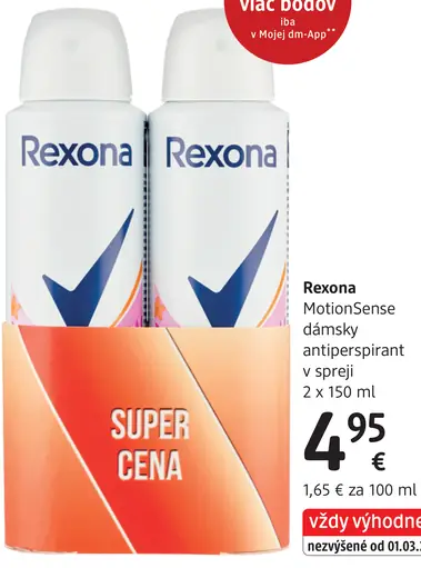 Rexona MotionSense dámsky antiperspirant v spreji