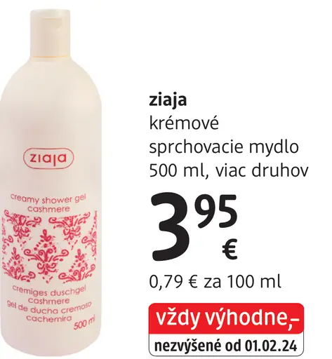 Ziaja krémové sprchové mydlo