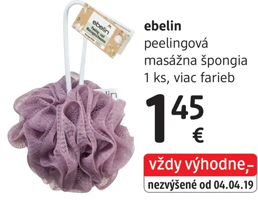 Ebelin peelingová masážna špongia